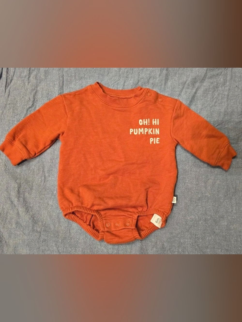 little planet Baby Bodysuit Orange 6M